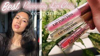 BEST & WORST PLUMPING LIP GLOSSES | Too Faced Lip Injection, Buxom, Milani, Becca