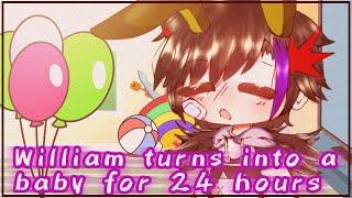 William turns into a baby for 24hours||Fnaf||Gachaclub||MY AU