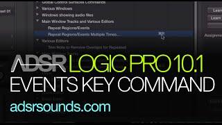 Logic Pro X (10.1) Tutorial - Repeat Regions or Events Key Command