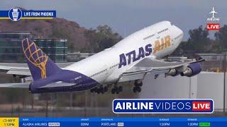 LIVE Phoenix (PHX) Airport Plane Spotting - Los Angeles Dodgers Head to Tokyo! (March 12th, 2025)