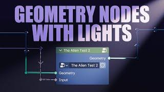 use lights with geometry nodes in blender