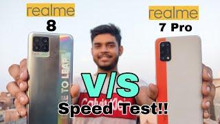 Realme 8 Vs Realme 7 pro Speed Test | Amazing Fight