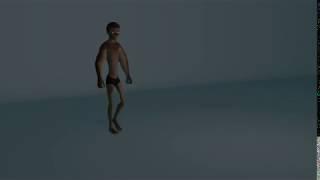 3d character walking