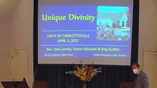 My Unity Divinity Story: A Public Speech at Unity of Charlottesville