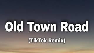 Lil Nas X - Old Town Road [TikTok Remix/sped up] (Lyrics) hat down cross town livin like a rockstar