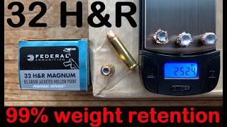 32 H&R Magnum Chronograph & Ballistic Gel Test; 85 Grain Jacketed Hollow Point by Federal Ammunition