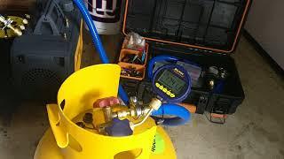 Fieldpiece VP85, Accutools trublu XL, and bluvac pro vacuum test on 50#  recovery tank