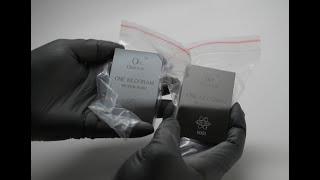 Osmium and rhenium kilogram bars from Luciteria