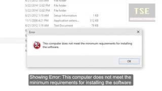 This computer does not meet the minimum requirements for installing the driver software for Windows