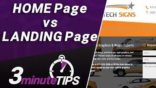 Home Page vs Landing Page - What's the Difference?