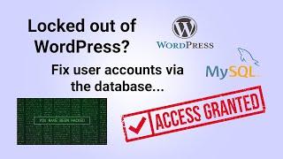 WordPress Administrator account recovery - Two methods