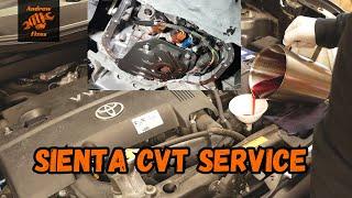 Toyota Sienta CVT service | K210 transmission fluid and filter replacement