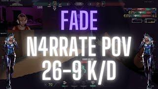 KC N4RRATE POV Fade on Lotus 26-9 K/D (VALORANT Pro POV)