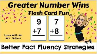 Greater Number Wins Flash Card Fun: Better Fact Fluency Strategies