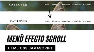 Menú fijo con efecto Scroll - HTML CSS y Javascript Puro