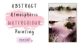 Atmospheric Abstract Landscape Watercolour Painting - Karen Rice