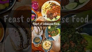 Feast of Authentic Lebanese Food. #arabic #food #foodie #shorts #fyp #mezze #delicious #travel