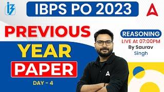 IBPS PO 2023 | IBPS PO Reasoning Previous Year Paper | By Saurav Singh