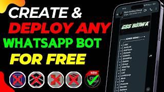 Deploy Your WhatsApp Bot for FREE in 2024 || No credit card required