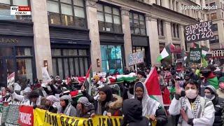 Chaos erupts in NYC as pro-Palestine protesters clash with police
