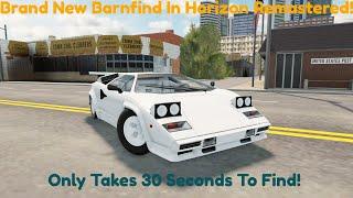 BRAND NEW BARN FIND IN HORIZON REMASTERED! GET THE LAMBORGHINI COUNTACH IN LESS THAN 30 SECONDS!