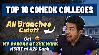 Top 10 Comedk Colleges Cutoff | Get Rvce,Msrit,Bmsce at low rank | Placements, Fee, Ranking