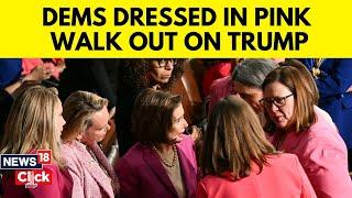 Democrats Walk Out As Trump Speaks, Protests Erupt During Congress Address | Trump Speech | N18G