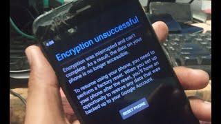 Encryption unsuccesful ||Reset phone fix 1000%