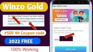 winzo gold today new coupon code Free//100% working#shorts