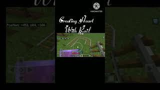 Creating Heart With Rail #minetips#minecraft #viral #trending #shorts#shortvideo