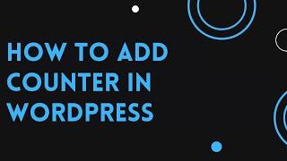 How to add Counter in WordPress using Elementor | D Tech Tv