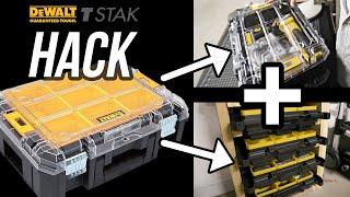 Easy DeWalt TStak Hack - Convert Organizer into Tool Case + Storage Rack - DWST17805