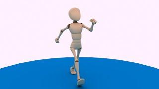 Happy walk 3d animation