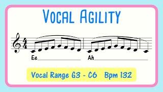 Vocal Agility Exercise for Intermediate Singers | Vocal range G3-C6 | Update of existing