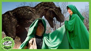 GIANT T-Rex Attack with Park Ranger Aaron & LB   |  T-Rex Ranch Dinosaur Videos