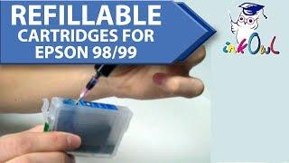 InkOwl Spongeless Refill Cartridges for EPSON 98, 99 ink (Artisan)