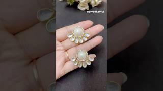 Diy Pearl Earrings Tutorials #shorts #pearlearings #diycraft #sajnavesajna #trending