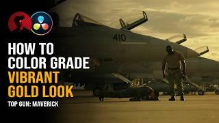 How to Grade TOP GUN GOLD Film Look | DaVinci Resolve Tutorial