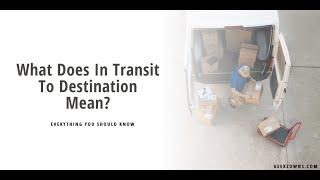 Should I worry? - In Transit To Destination Mean USPS | Geekzowns