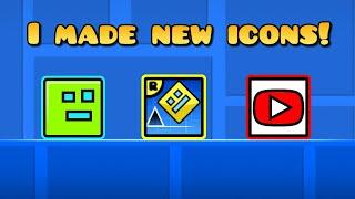I MADE MY OWN GD ICONS!!! - Geometry dash level requests