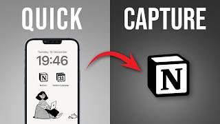 The Best New Notion Quick Capture (explained in under 2 minutes)