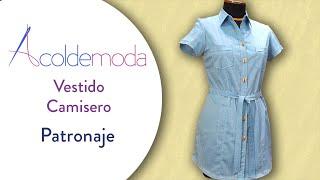 Cómo hacer el patrón de un VESTIDO CAMISERO - DIY- Paso a Paso