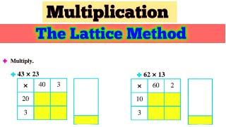 Multiplication by using the Lattice Method | Std 3 | Maths