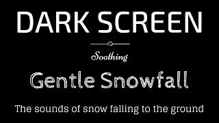 Gentle Snowfall With Light Wind, Sleep, Peaceful BLACK SCREEN | Sleep and Relaxation | Dark Screen