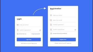 Responsive Login and Registration Form in HTML CSS  & JavaScript