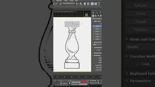 How to Modeling Balusters in 50 Seconds! 3ds Max Tutorial! #3dsmax #tips #tutorial