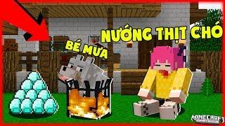 HIHACHOBI TROLL MÈO SIMMY BẰNG CÁCH NƯỚNG BÉ MƯA TRONG MCPE*HIHA VÀ BÉ MƯA TROLL SIMMY