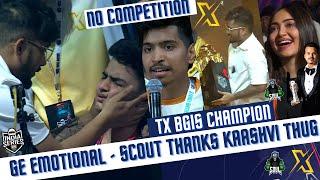 Scout Slug Emotional Thanks Kaashvi Thug, GE  TX BGIS Champion 