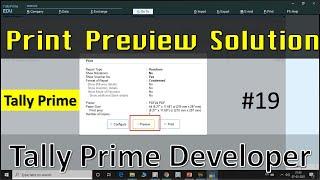 Tally prime Preview solution - set focus on preview button in Tally Prime | free tdl source code