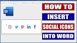 How to Insert Social Icons into Word | Microsoft Word Tutorials